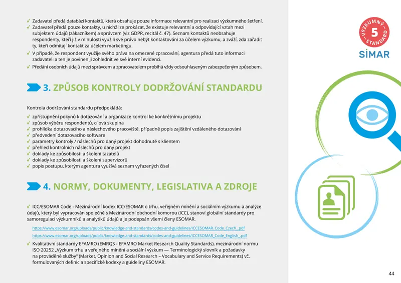 Kniha standardů SIMAR — strana 44 z 95