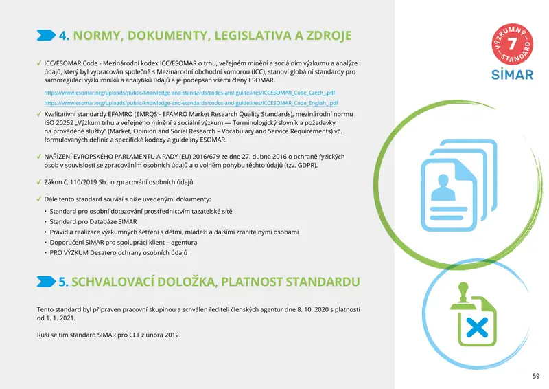 Kniha standardů SIMAR — strana 59 z 95