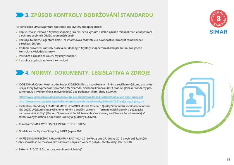 Kniha standardů SIMAR — strana 65 z 95
