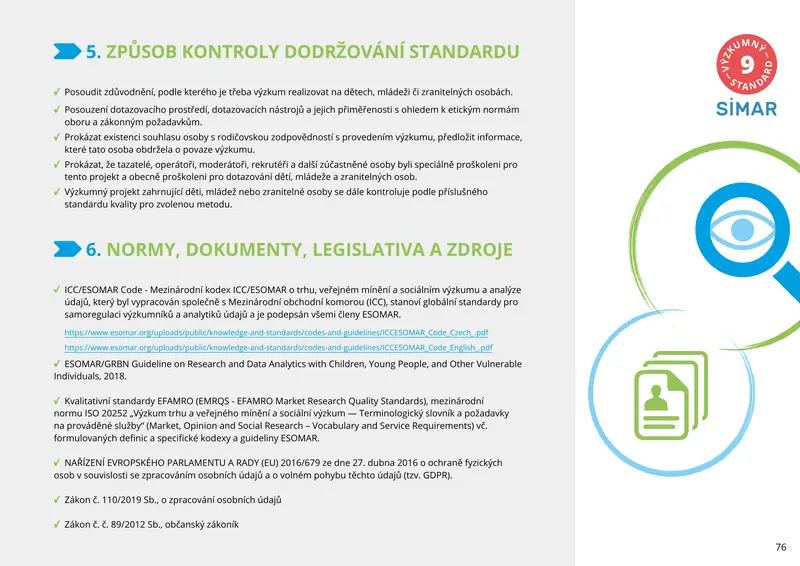 Kniha standardů SIMAR — strana 76 z 95