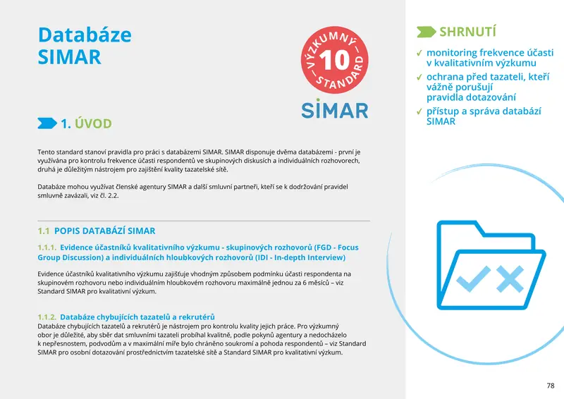 Kniha standardů SIMAR — strana 78 z 95